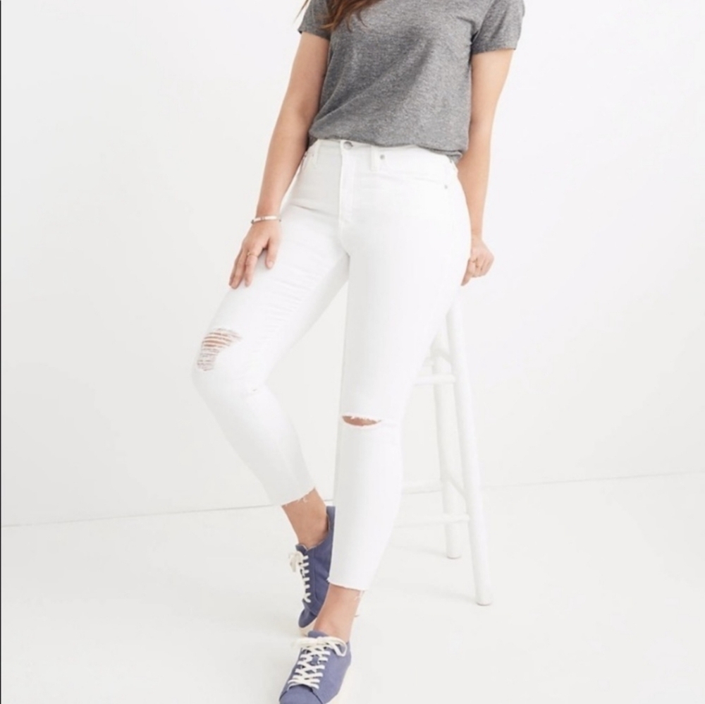 Madewell 9" High-Rise Skinny Crop Distressed Jeans-NWT